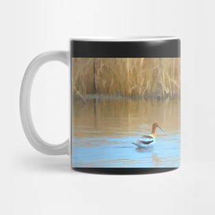 American Avocets illustration Mug